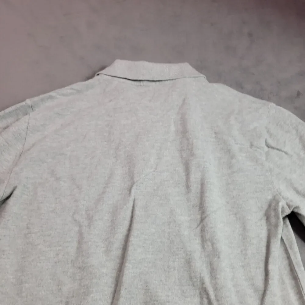 Crewcuts Shirt‎ Boys 14 Grey Solid 100% Cotton Long Sleeve Uniform Collared Top
